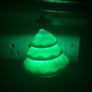 Green Christmas Tree Night Light